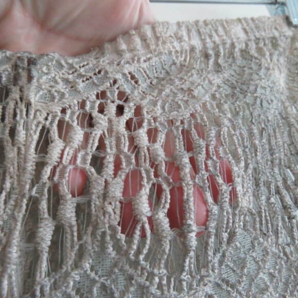 EBERJEY Free Spirit Margaux Crochet Ombre Ombre Cover Up Boho Flare Pant Sz S/M - Picture 7 of 14